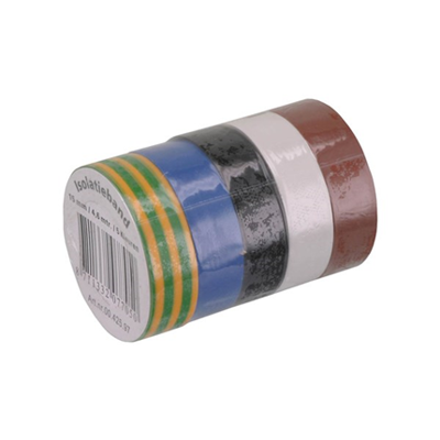 Isolatietape | 5-delig | 15 mm | 4.5 m | Ass kleuren - 00.425.97