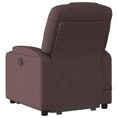 Sta-op-massagestoel verstelbaar stof donkerbruin Sta-op-massagestoel verstelbaar stof donkerbruin
