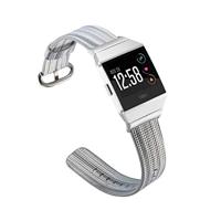 By Qubix - Compatible met Fitbit Ionic TPU bandje - Grijs/Blauw - Compatible fitbit bandje - thumbnail