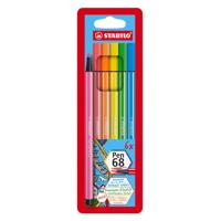 STABILO Pen 68 viltstift etui 6 neon - thumbnail