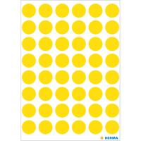 Etiket HERMA 1861 rond 12mm geel 240 stuks - thumbnail