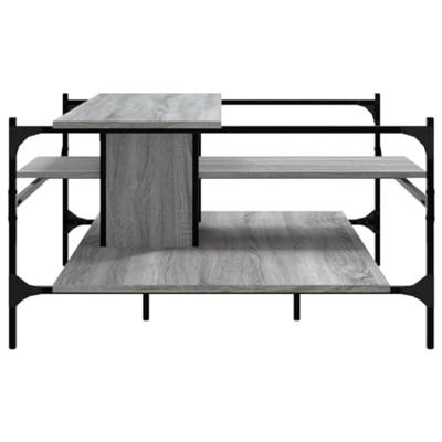 Salontafel 100x100x48,5 cm bewerkt hout grijs sonoma