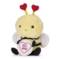 Love Hearts Bij knuffel - Bee mine - 18 cm - thumbnail