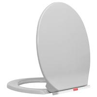 VidaXL Toiletbril soft-close en quick-release ovaal lichtgrijs - thumbnail