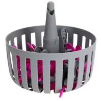 Ultra Clean Wasknijpermand + 30 Knijpers Grijs/Roze - thumbnail