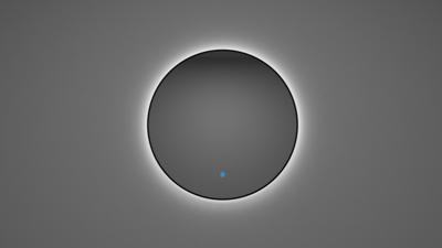 Ronde Spiegel Wiesbaden Novi met LED, Dimbaar 60 cm Mat Zwart