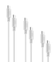 cellularline | Multipack | USB-C naar USB-C oplaadkabel | 3 kabels, 3 lengtes: 120 cm, 200 cm, 15 cm - thumbnail