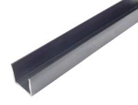 94P/2500-U-profiel 2500mm zwart - thumbnail