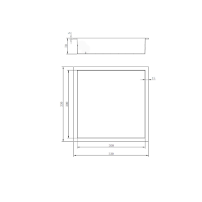 Inbouwnis Luca Sanitair 30x30x6,5 cm RVS Mat Wit Luca Sanitair Inbouwnis Luca Sanitair 30x30x6,5 cm RVS Mat Wit Luca Sanitair