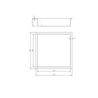 Inbouwnis Luca Sanitair 30x30x6,5 cm RVS Mat Wit Luca Sanitair - thumbnail