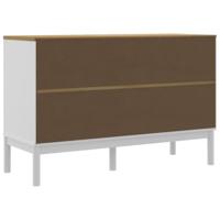 Dressoir FLORO 114x43x74 cm massief grenenhout wit - thumbnail