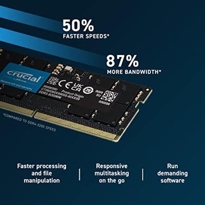 Crucial CT16G48C40S5 Werkgeheugenmodule voor laptop DDR5 16 GB 1 x 16 GB 4800 MHz 262-pins SO-DIMM CL40 CT16G48C40S5