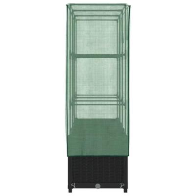 Plantenbak verhoogd met kashoes 120x40x138 cm rattanlook