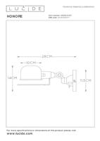 Lucide HONORE - Wandlamp - 1xE14 - Roest bruin - thumbnail