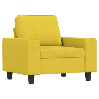 3-delige Loungeset stof lichtgeel
