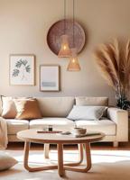 Trio Design hanglampBijou zwart met rotan Ø20cm - R31831026 - thumbnail