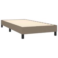 Boxspring met matras stof taupe 200x200 cm - thumbnail