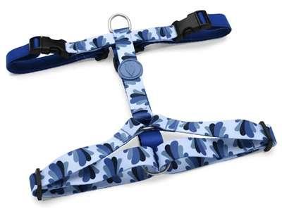 Morso hondentuig h-tuig gerecycled splash blauw Morso hondentuig h-tuig gerecycled splash blauw