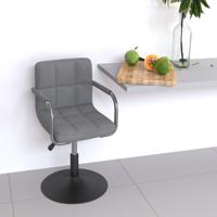 Barkruk fluweel lichtgrijs - thumbnail