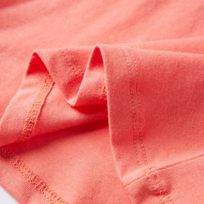 Kindershirt met lange mouwen hertenprint 116 koraalkleurig Kindershirt met lange mouwen hertenprint 116 koraalkleurig