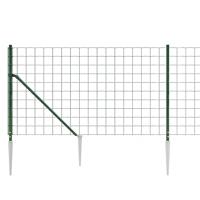 Draadgaashek met grondankers 1,1x10 m groen - thumbnail