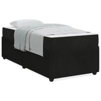 Bedframe met matras met matras Zwart 80 x 200 cm Fluweel - thumbnail