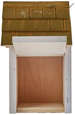 TRIXIE NESTKASTJE HUISJE HOUT WIT 18X15X24 CM GAT 3 CM