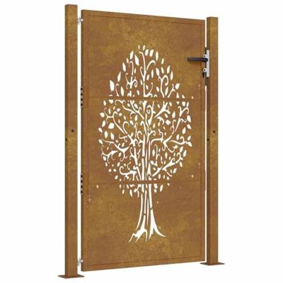 Poort 100x150 cm boomontwerp cortenstaal