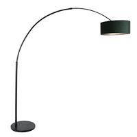 Steinhauer Vloerlamp Sparkled light 8127 zwart kap groene velours - thumbnail