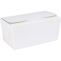 Ballotin | karton + PP | 250gr | 113x62x55mm | wit/goud | 200 stuks - thumbnail