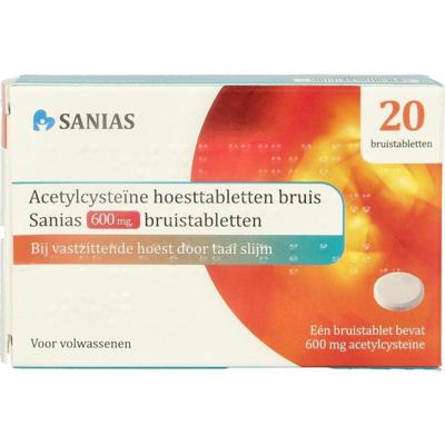 Sanias Acetylcysteine 600mg 20 Bruistabletten
