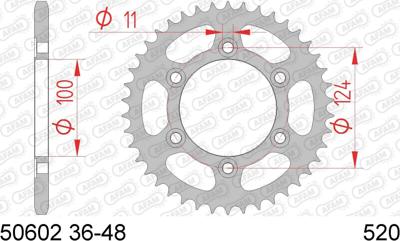 AFAM Chain wheel 520 42z steel silver