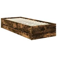 Bedframe met lade Gerookte Eik 75 x 190 cm Geconstrueerd hout - thumbnail