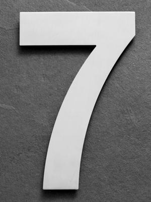 Merkloos Rvs huisnummer 7