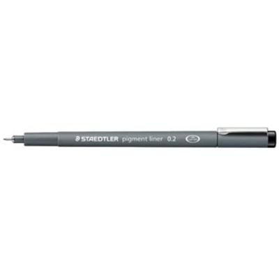 Fineliner Staedtler Pigment 308 zwart 0.2mm Fineliner Staedtler Pigment 308 zwart 0.2mm