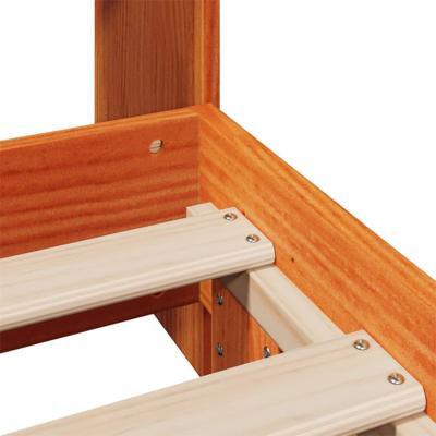 Bedframe zonder matras massief grenenhout wasbruin 100x200 cm Bedframe zonder matras massief grenenhout wasbruin 100x200 cm