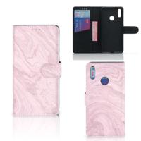 Huawei Y7 (2019) | Bookcase | Marble Pink - Origineel Cadeau Vriendin - thumbnail