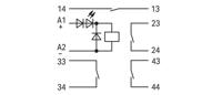 WAGO 286-352/004-000 Steekrelais 24 V/DC 4x NO 1 stuk(s) - thumbnail