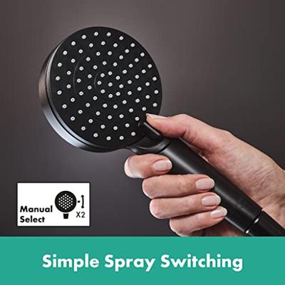 Hansgrohe Vernis Blend showerpipe met thermostaat ecosmart mat zwart 26089670 - thumbnail