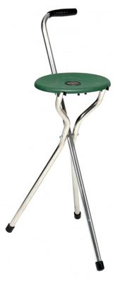 Trio Maxi wandelstok met zitje groen Trio Maxi wandelstok met zitje groen