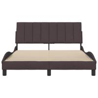Bedframe zonder matras "Hanko" stof donkerbruin 140x190 cm - thumbnail