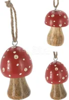 Kerstornament Paddenstoel 7cm Assorti 1st - thumbnail