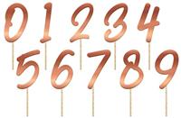 Cake Toppers Cijfers Roségoud Elegant Blush - 20 stuks - thumbnail