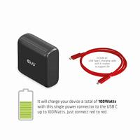 CLUB3D USB Gen1 Type-C Triple Display DP1.4 Alt mode Smart PD3.0 Charging Dock with 100 Watt Power S - thumbnail