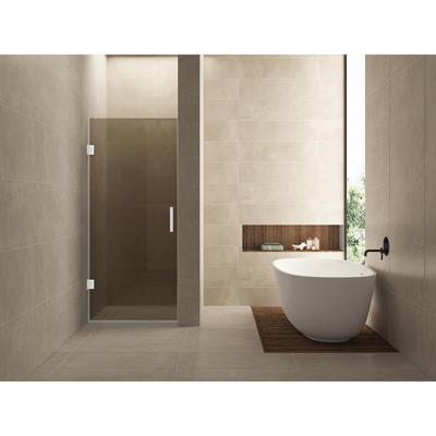 Wiesbaden Less Nisdeur - 800x2000x8mm - Nano Vintage Brons Glas - Mat Wit