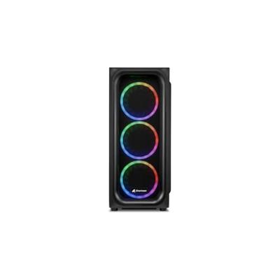 Sharkoon TK5M RGB ATX Desktop PC-behuizing Zwart Sharkoon TK5M RGB ATX Desktop PC-behuizing Zwart