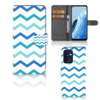 OPPO Find X5 Lite | Reno 7 5G | Telefoon Hoesje | Zigzag Blauw - thumbnail