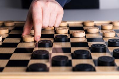 Van Der Meulen Clown games houten damstenen