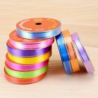 10 volumes Plastic lint Gift boeket linten Bowknot bloemen verpakking Ribands grootte: 1 6 cm * 8 m willekeurige kleur levering - thumbnail