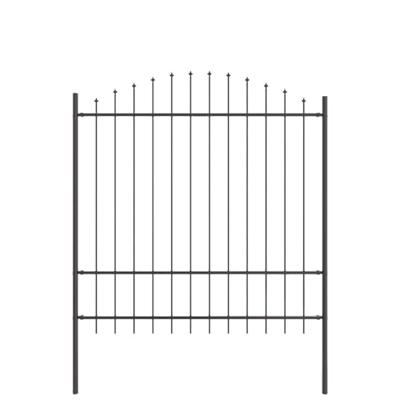 Tuinhek 3 pcs Grijs 170 x 215 cm Gepoedercoat staal